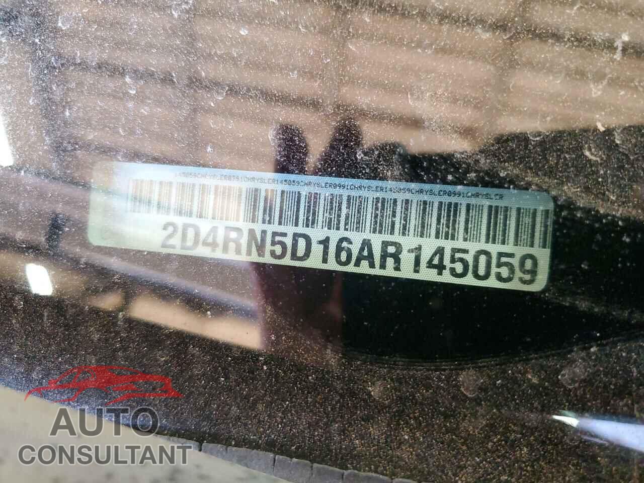 DODGE CARAVAN 2010 - 2D4RN5D16AR145059