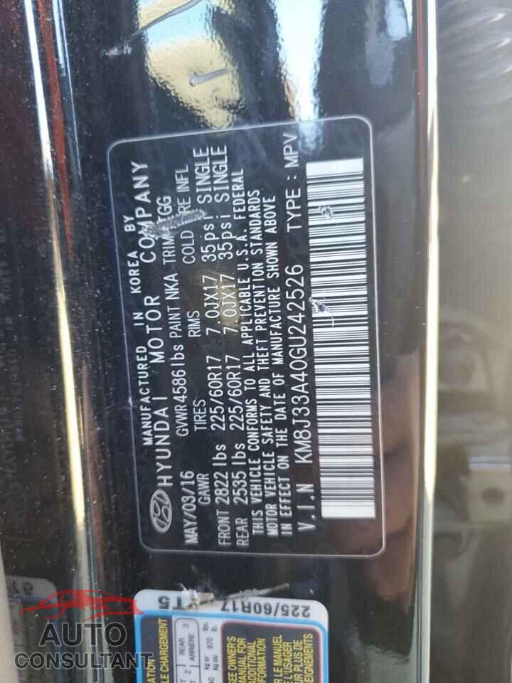 HYUNDAI TUCSON 2016 - KM8J33A40GU242526