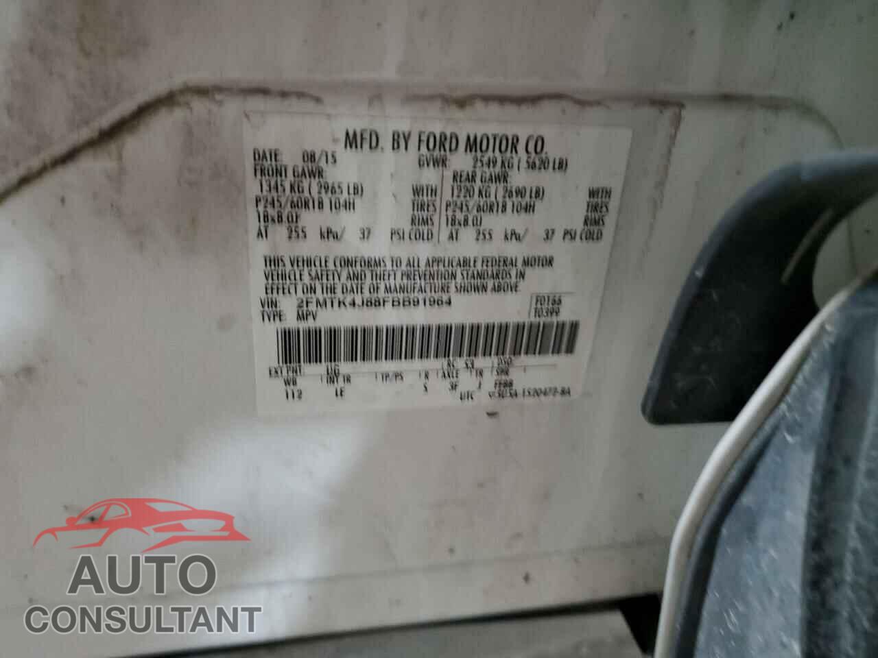FORD EDGE 2015 - 2FMTK4J88FBB91964