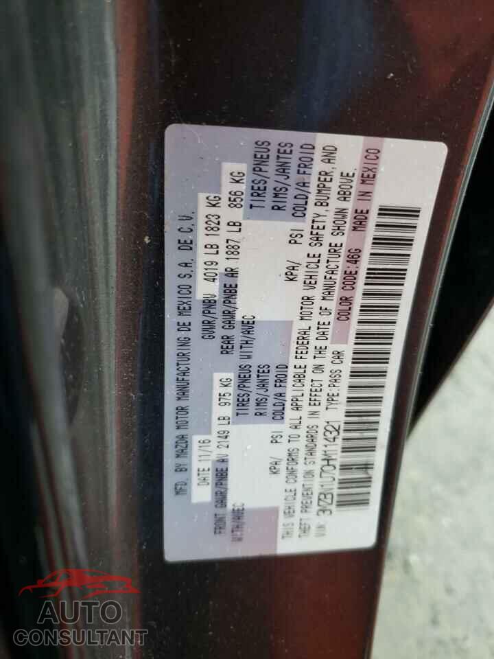 MAZDA 3 2017 - 3MZBN1U70HM114321