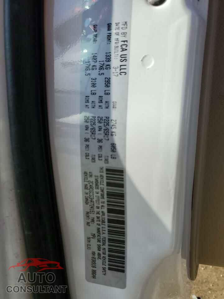 DODGE CARAVAN 2017 - 2C4RDGCG3HR724151