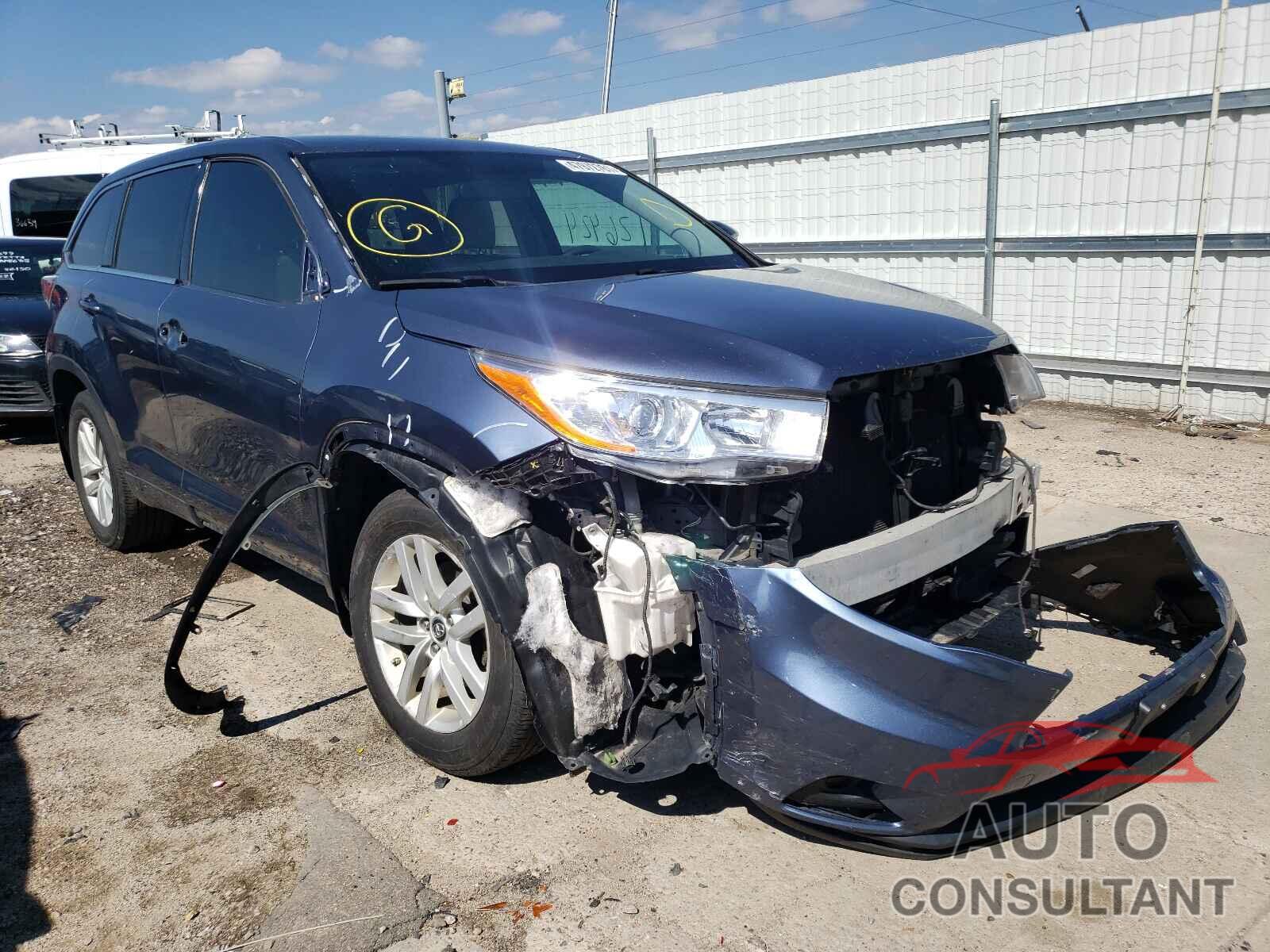 TOYOTA HIGHLANDER 2016 - 5TDBKRFH7GS294251