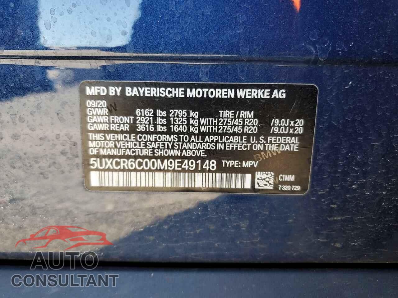 BMW X5 2021 - 5UXCR6C00M9E49148