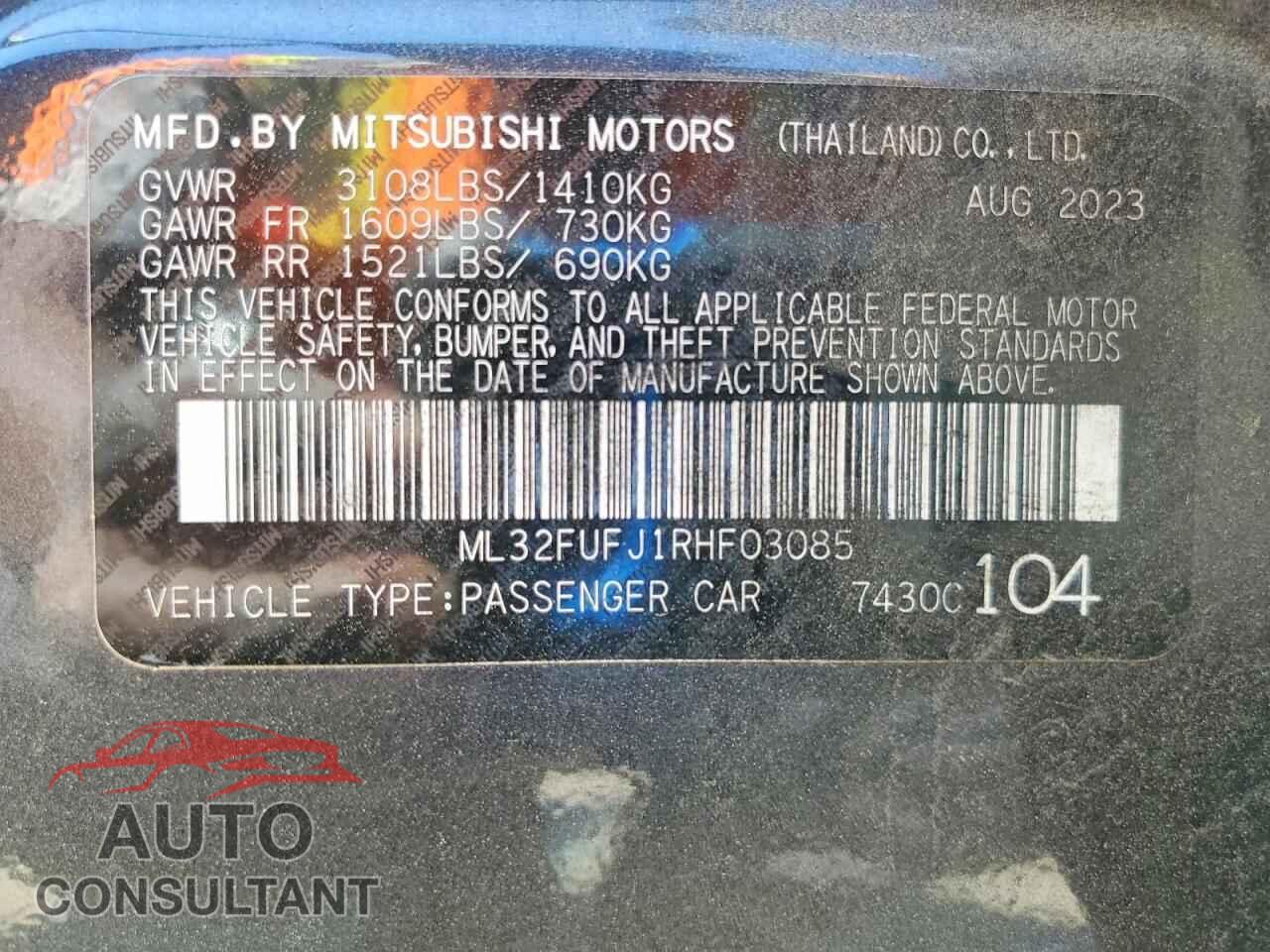 MITSUBISHI MIRAGE 2024 - ML32FUFJ1RHF03085