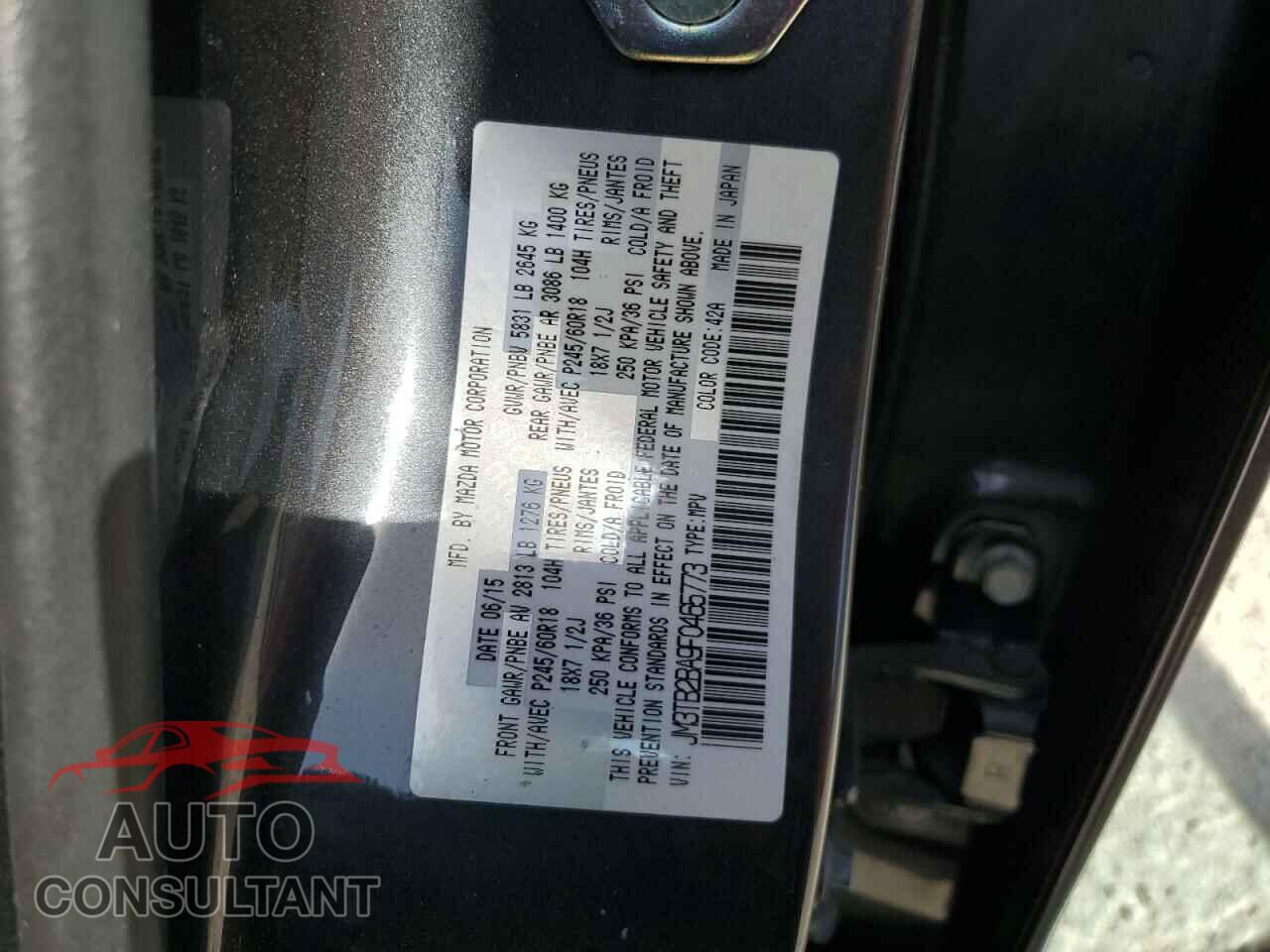 MAZDA CX-9 2015 - JM3TB2BA9F0465773