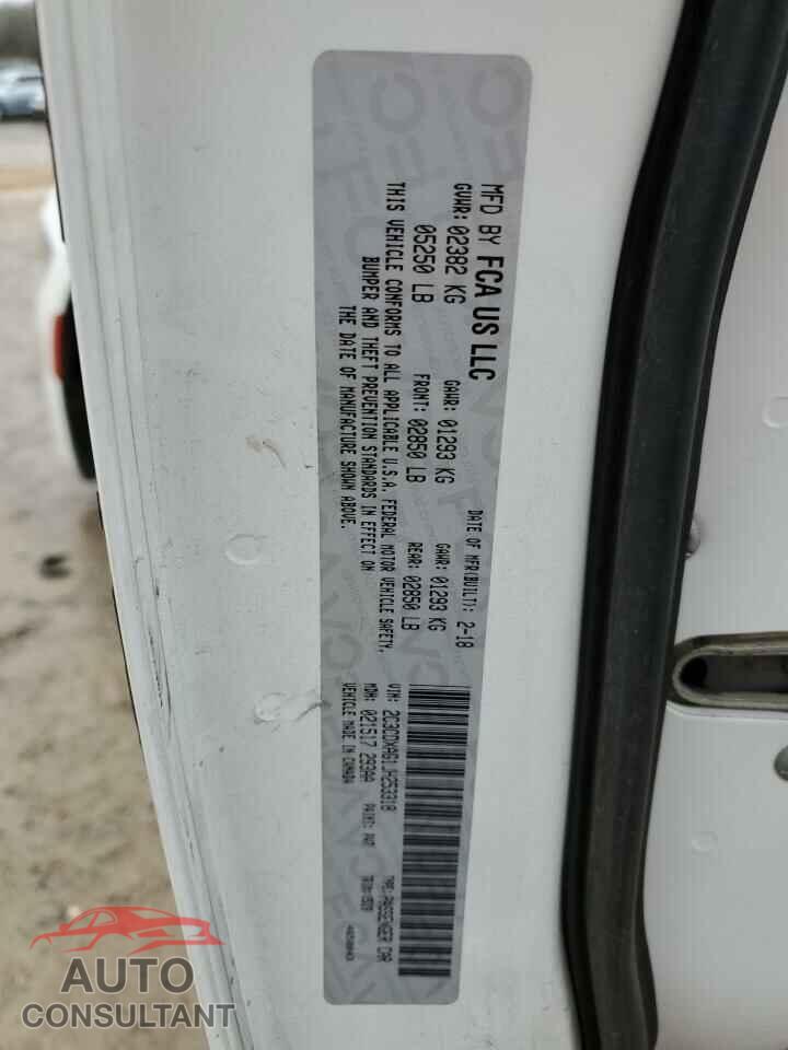 DODGE CHARGER 2018 - 2C3CDXAG1JH253318
