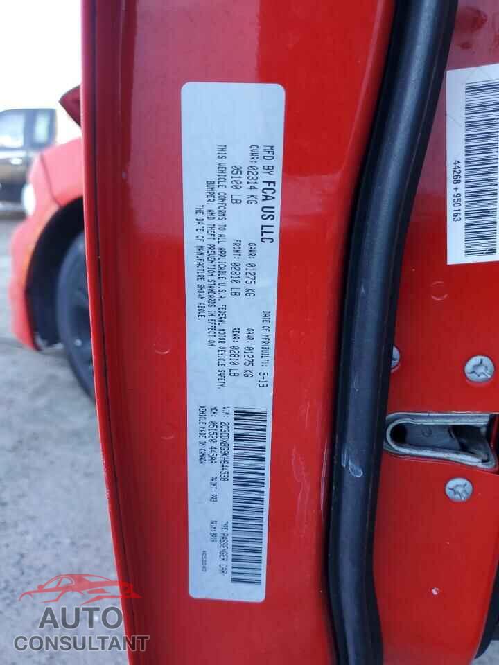DODGE CHARGER 2019 - 2C3CDXBG9KH644538