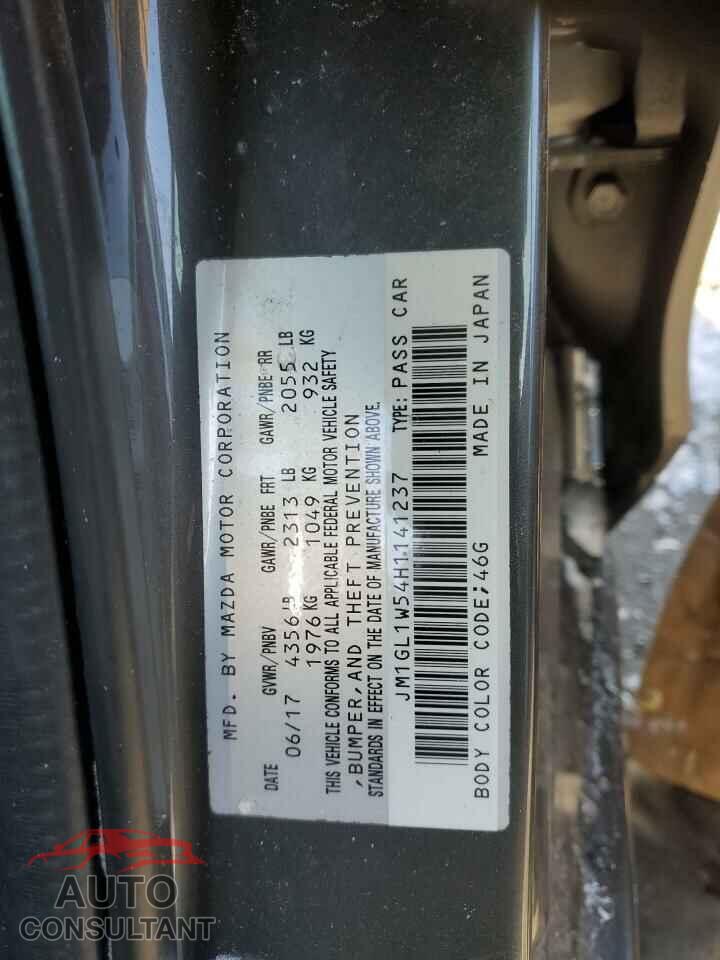 MAZDA 6 2017 - JM1GL1W54H1141237