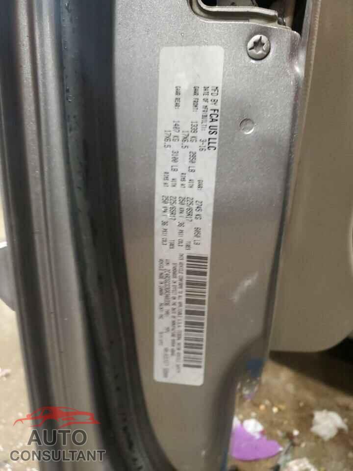 DODGE CARAVAN 2016 - 2C4RDGCG3GR340336