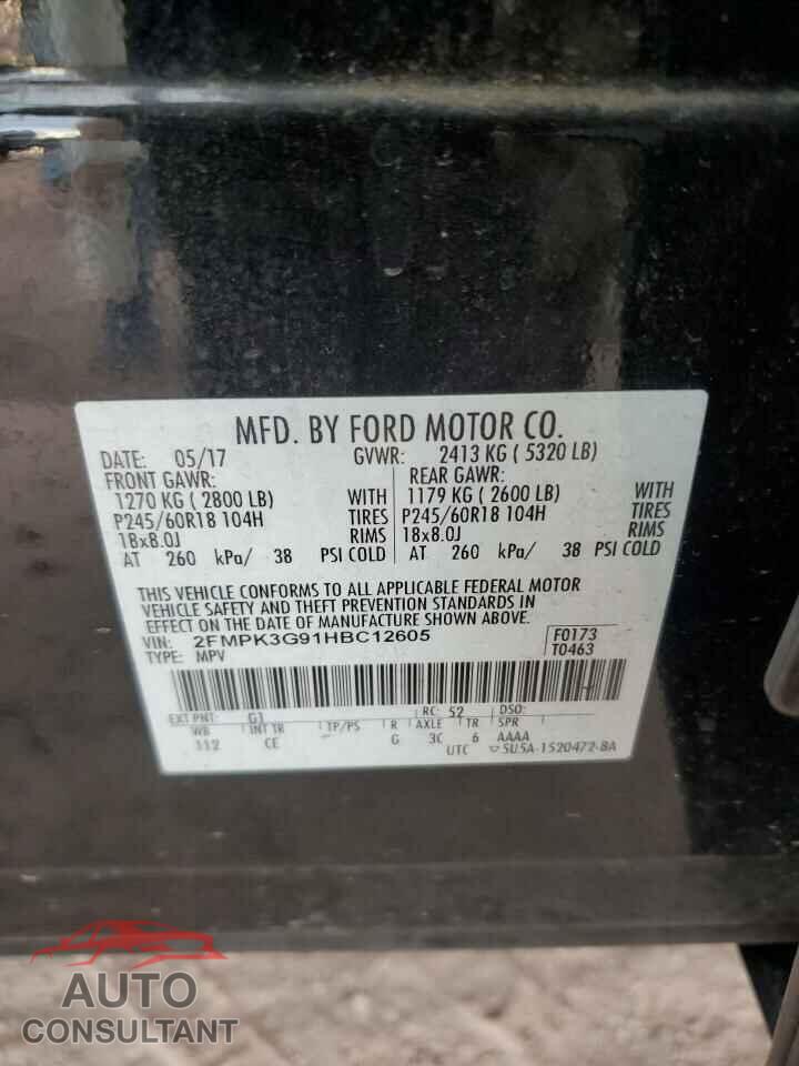 FORD EDGE 2017 - 2FMPK3G91HBC12605