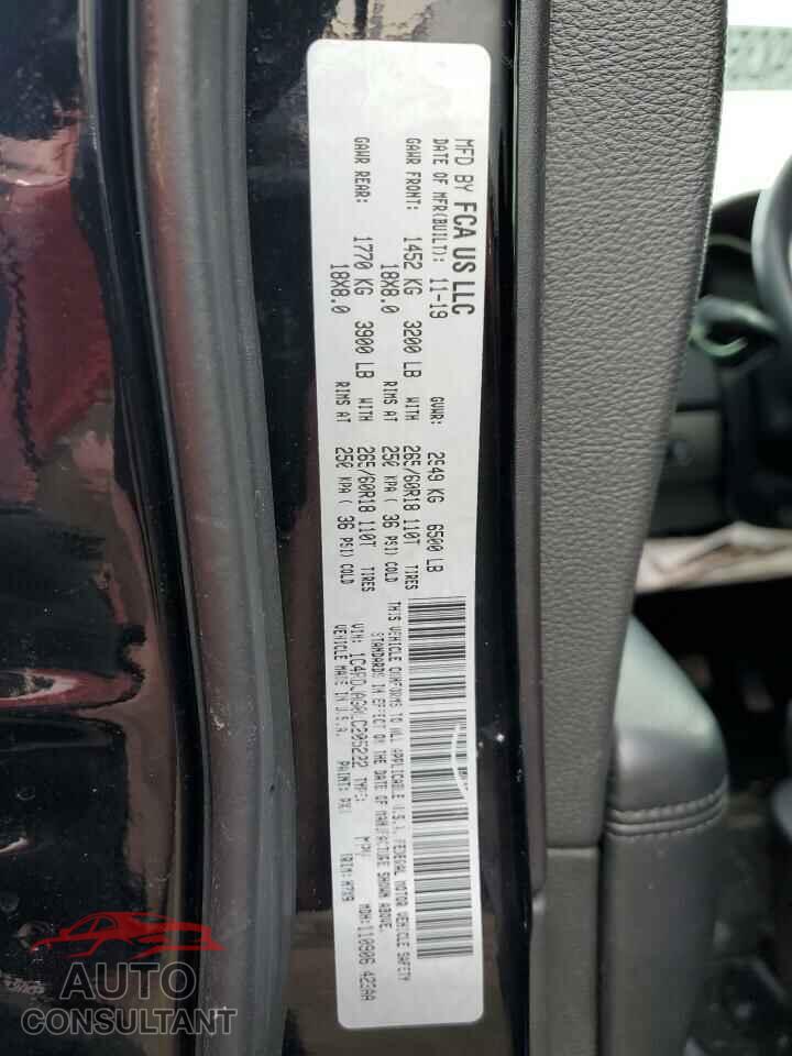 DODGE DURANGO 2020 - 1C4RDJAG0LC205222