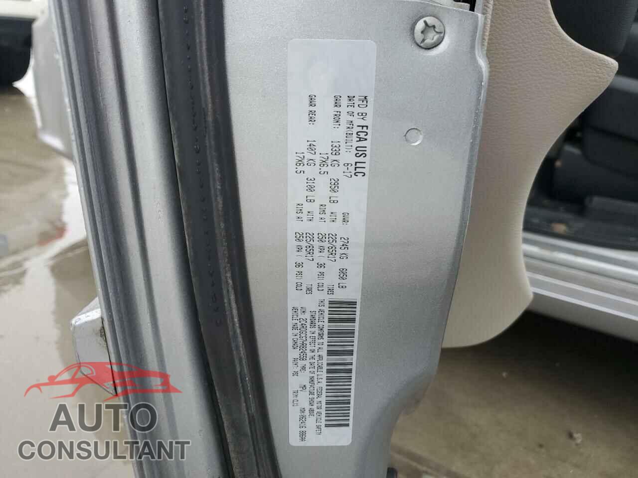 DODGE CARAVAN 2017 - 2C4RDGCG7HR824558