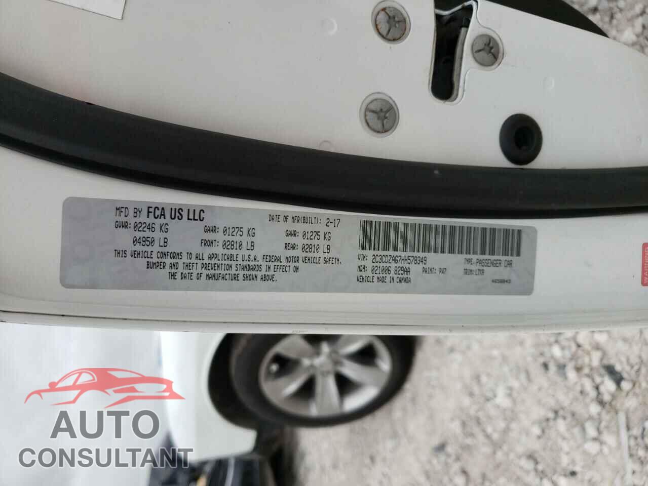 DODGE CHALLENGER 2017 - 2C3CDZAG7HH578349