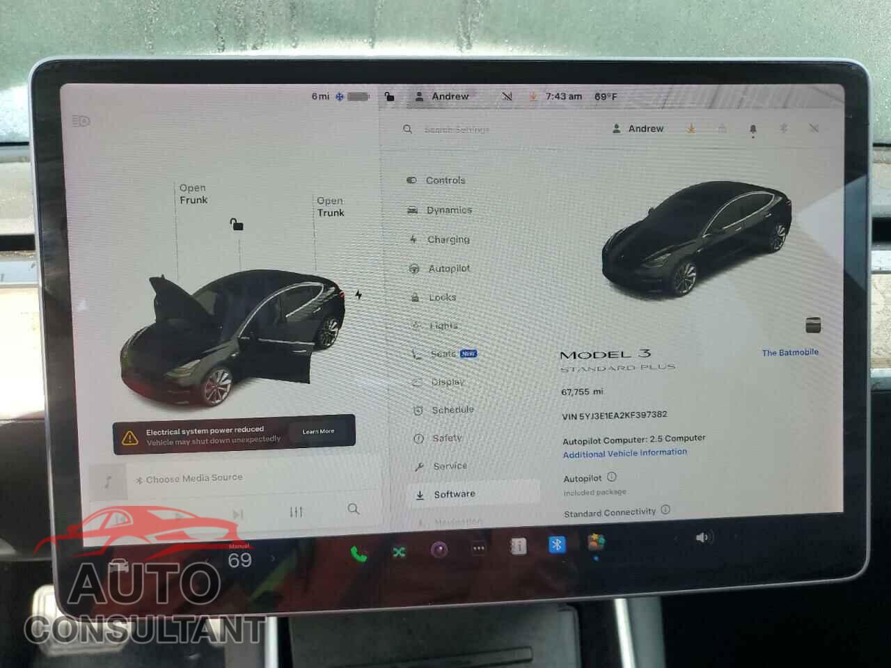TESLA MODEL 3 2019 - 5YJ3E1EA2KF397382