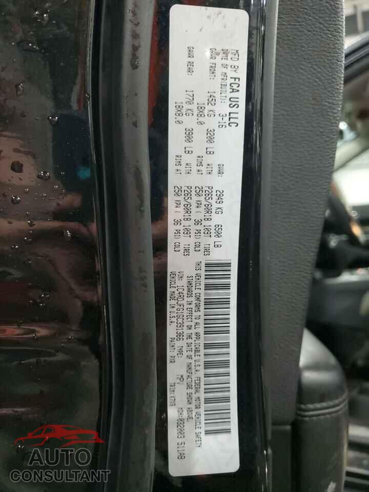 DODGE DURANGO 2016 - 1C4RDJFG1GC391366