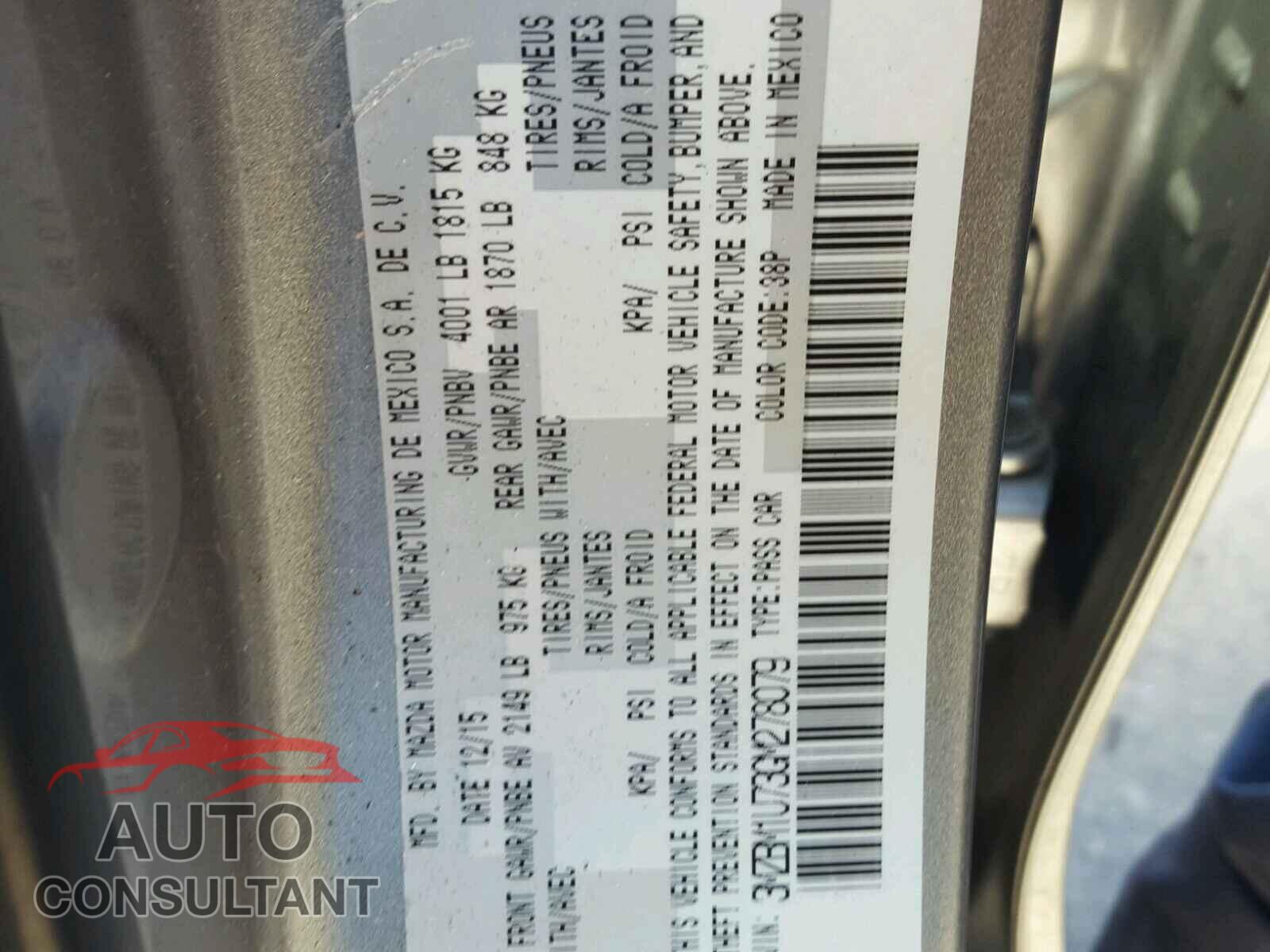 MAZDA 3 2016 - 3MZBM1U73GM278079