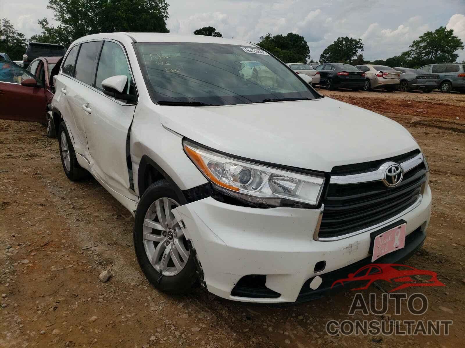 TOYOTA HIGHLANDER 2016 - 5TDZKRFH0GS148241