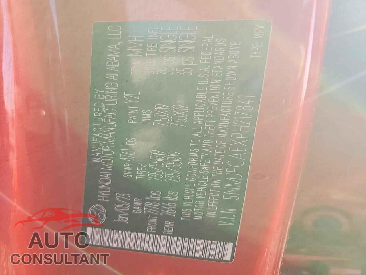 HYUNDAI TUCSON 2023 - 5NMJFCAEXPH217841