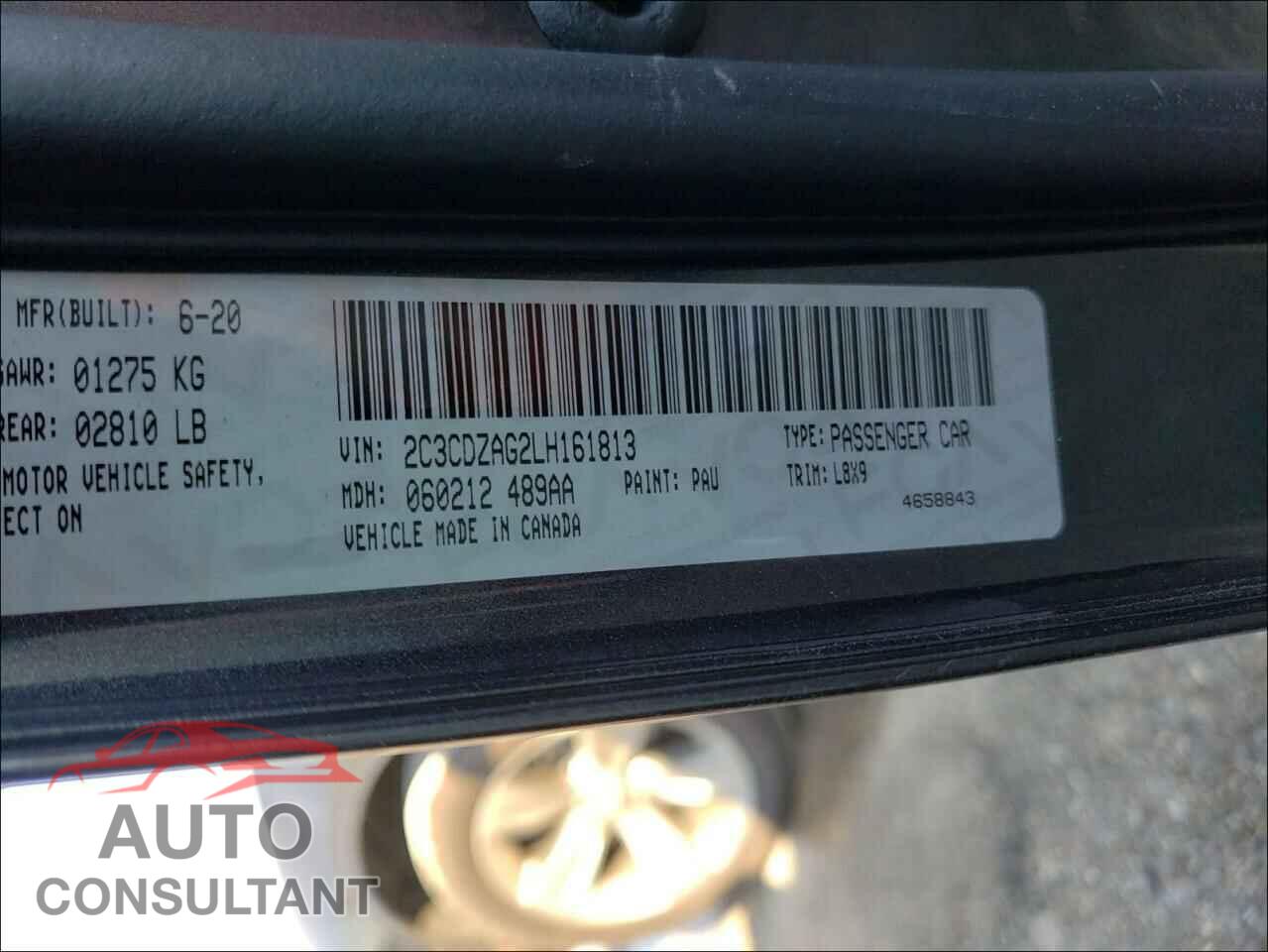 DODGE CHALLENGER 2020 - 2C3CDZAG2LH161813