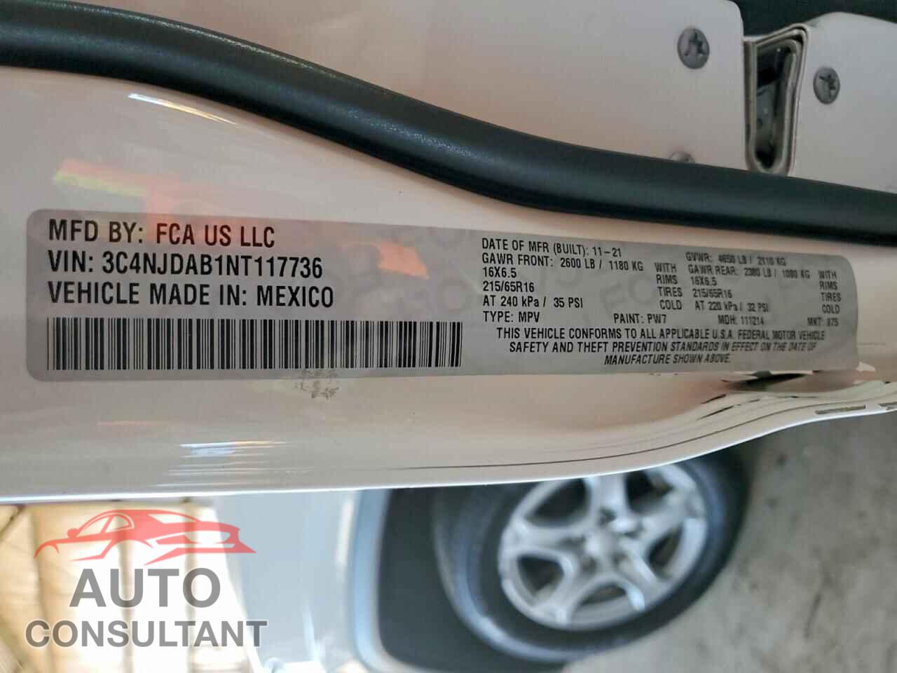 JEEP COMPASS 2022 - 3C4NJDAB1NT117736