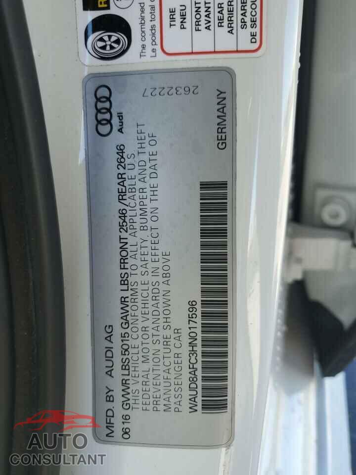 AUDI A6 2017 - WAUD8AFC3HN017596