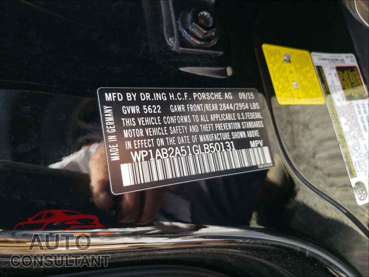 PORSCHE MACAN 2016 - WP1AB2A51GLB50131