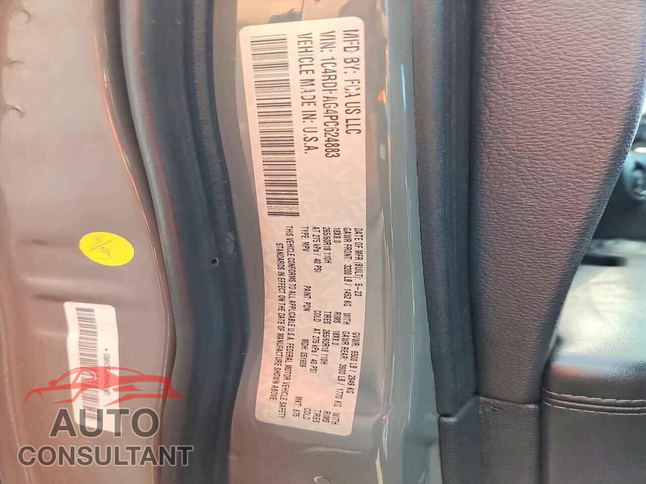 DODGE DURANGO 2023 - 1C4RDHAG4PC624883