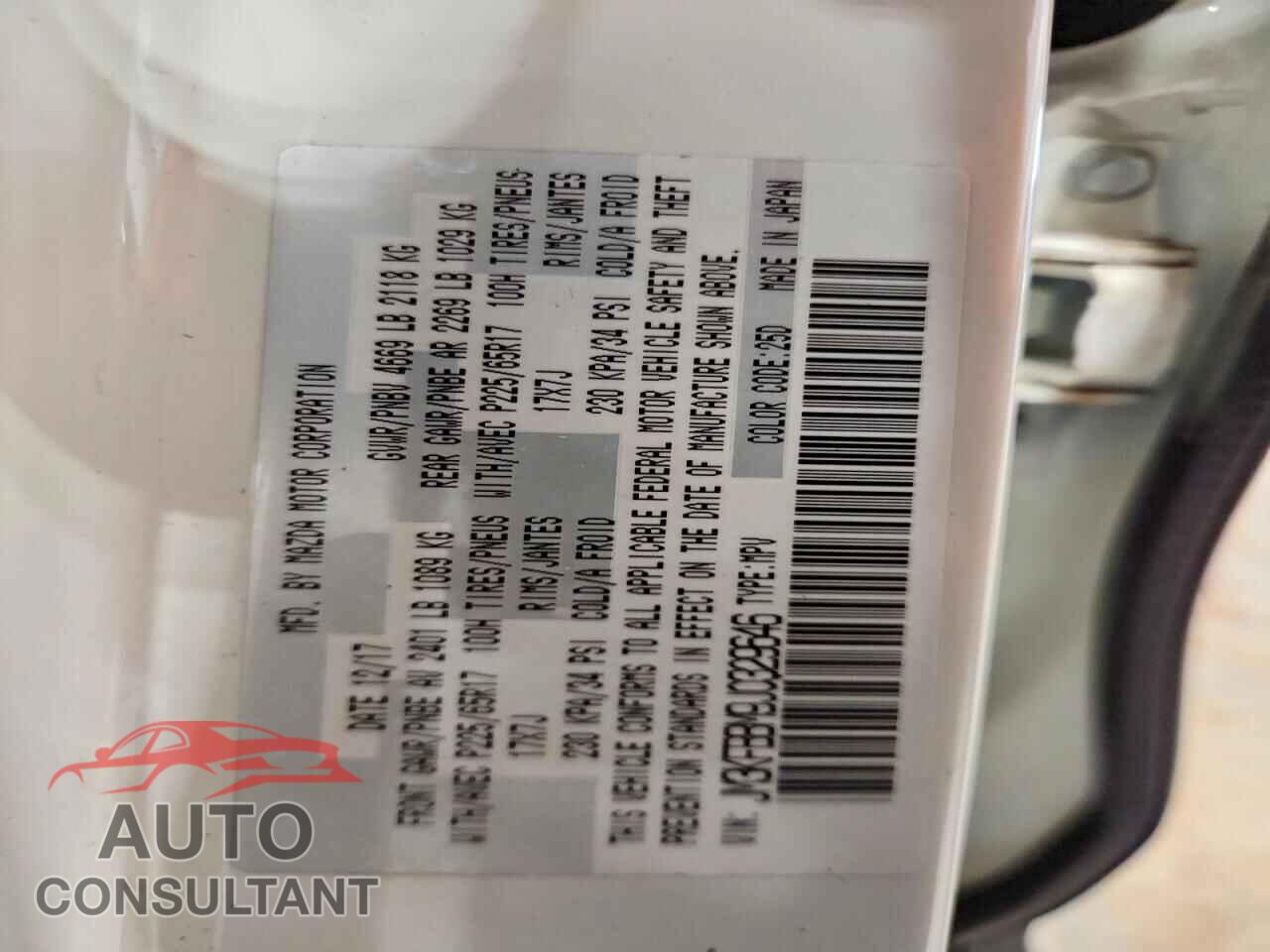 MAZDA CX-5 2018 - JM3KFBBM9J0329646