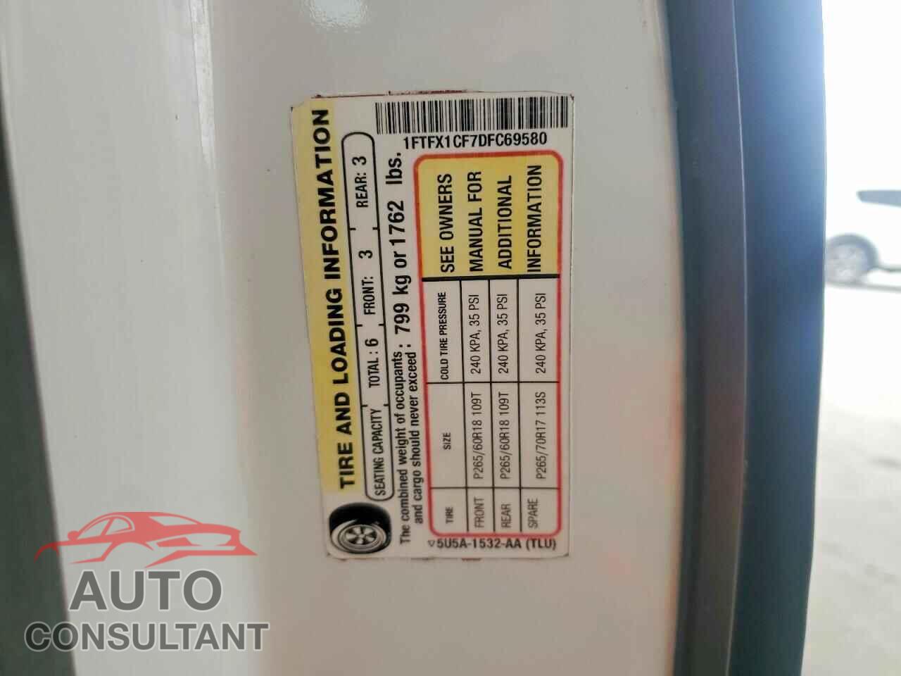 FORD F150 2013 - 1FTFX1EF6DFA32429