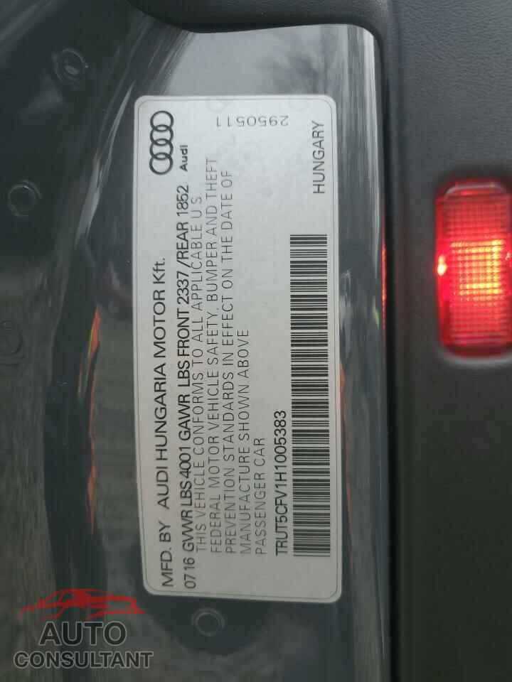 AUDI TT 2017 - TRUT5CFV1H1005383
