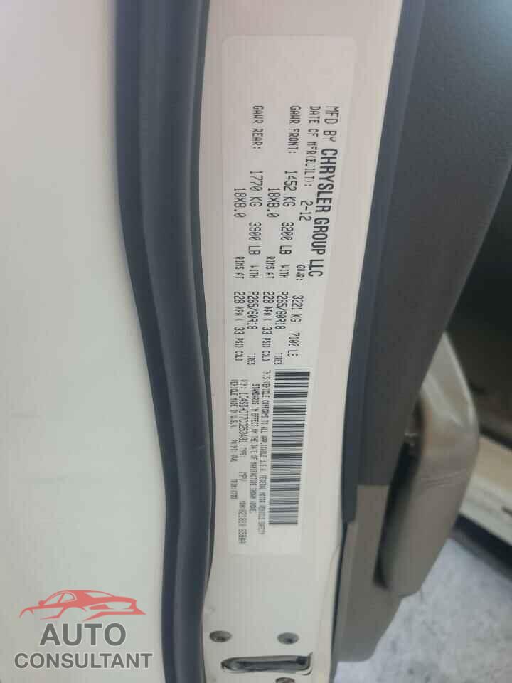 DODGE DURANGO 2012 - 1C4SDHDT7CC253481