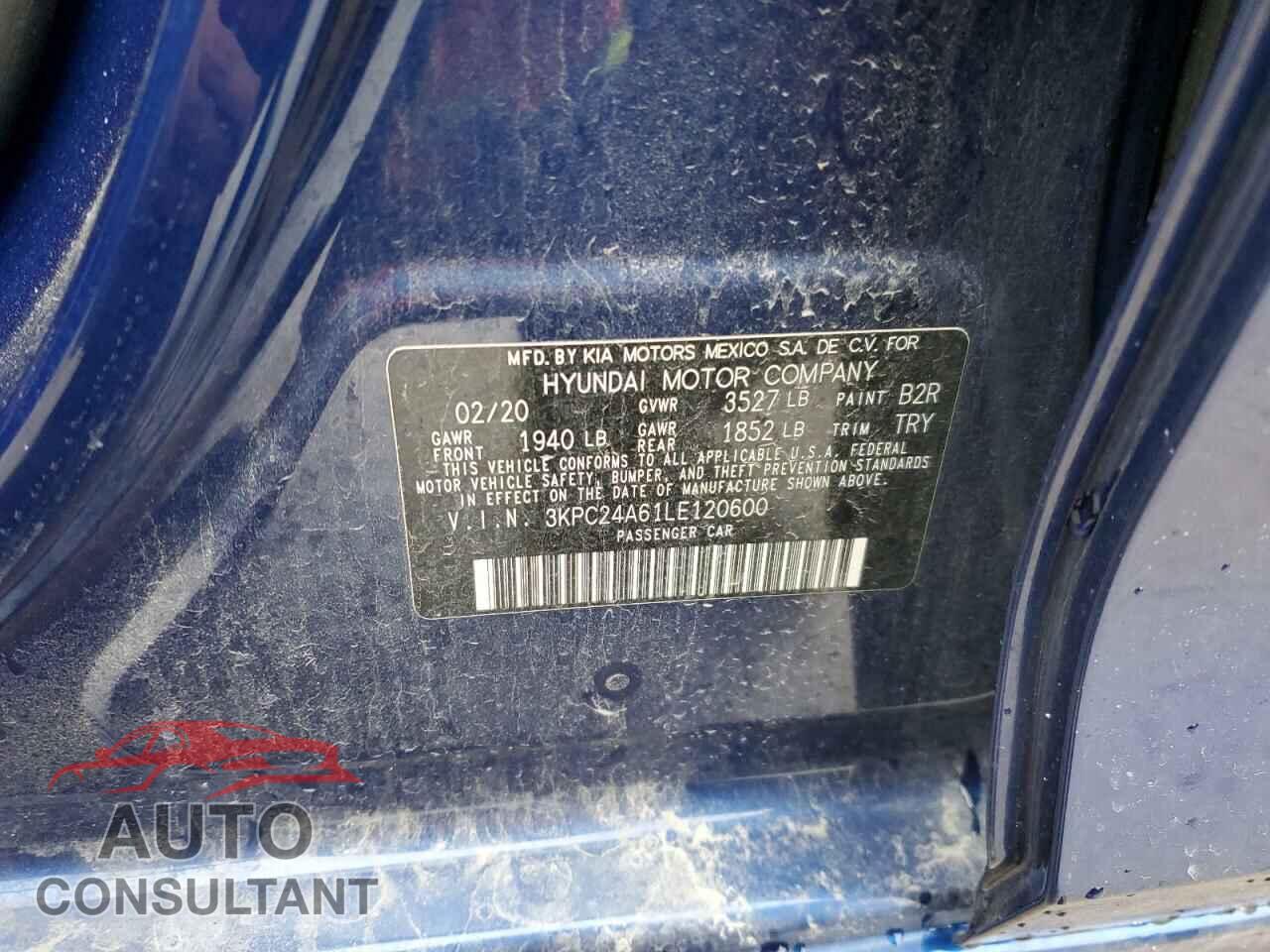 HYUNDAI ACCENT 2020 - 3KPC24A61LE120600