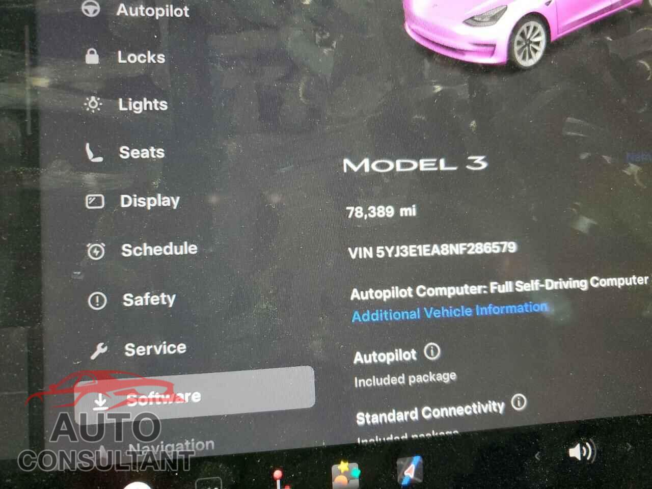 TESLA MODEL 3 2022 - 5YJ3E1EA8NF286579