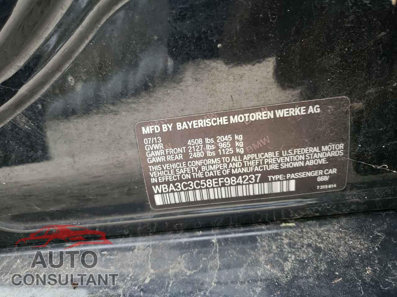 BMW 3 SERIES 2014 - WBA3C3C58EF984237
