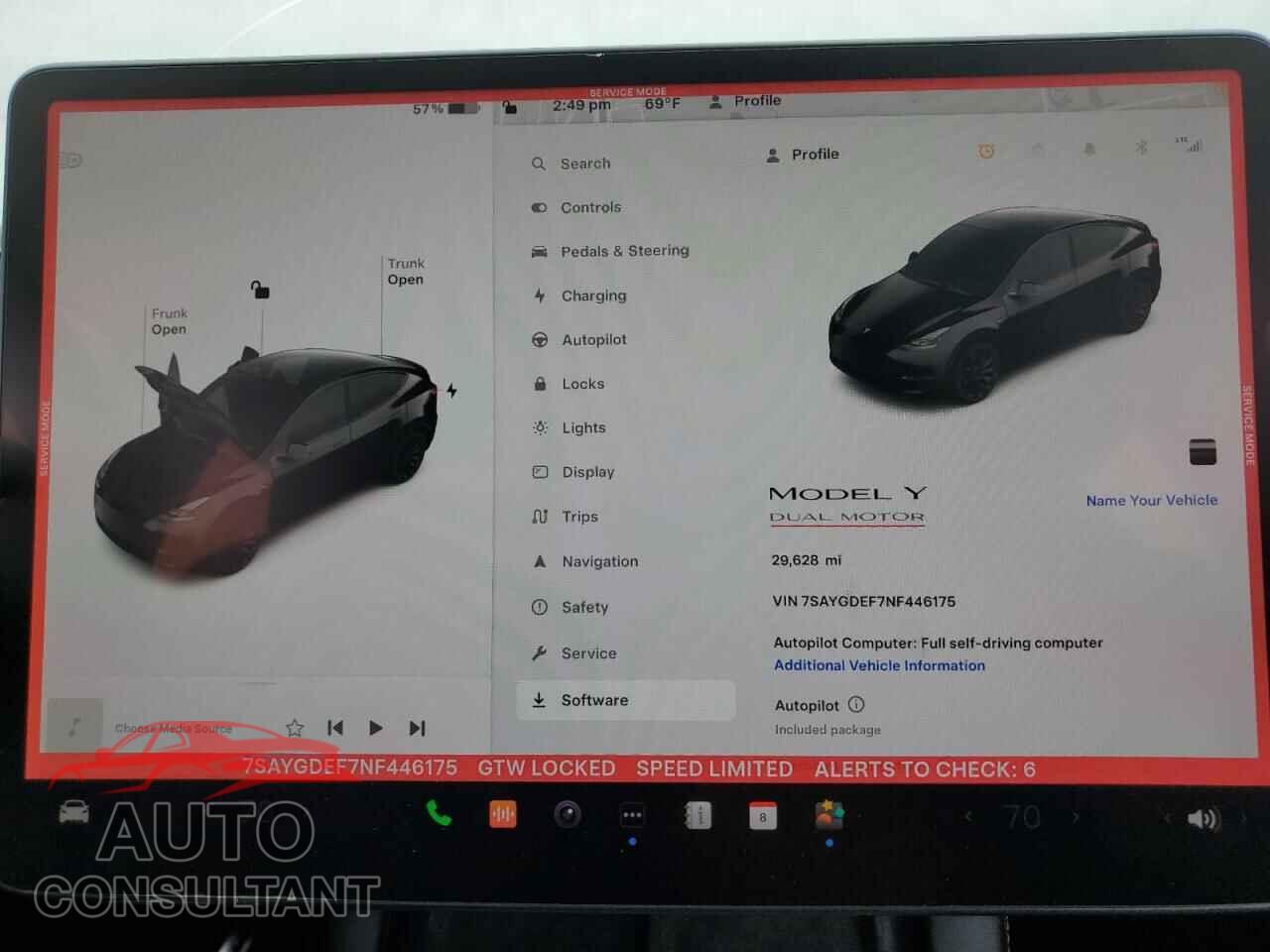 TESLA MODEL Y 2022 - 7SAYGDEF7NF446175