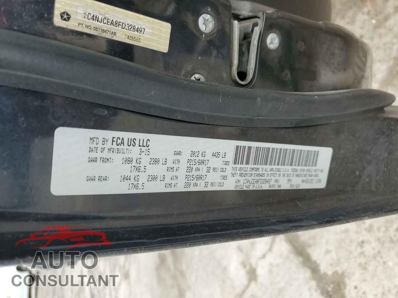 JEEP COMPASS 2015 - 1C4NJCEA8FD328497