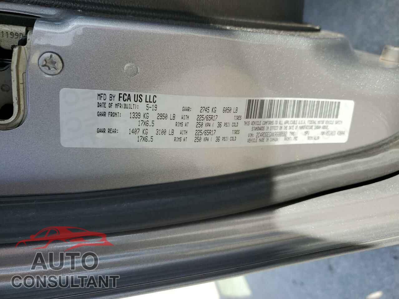 DODGE CARAVAN 2019 - 2C4RDGEGXKR688592