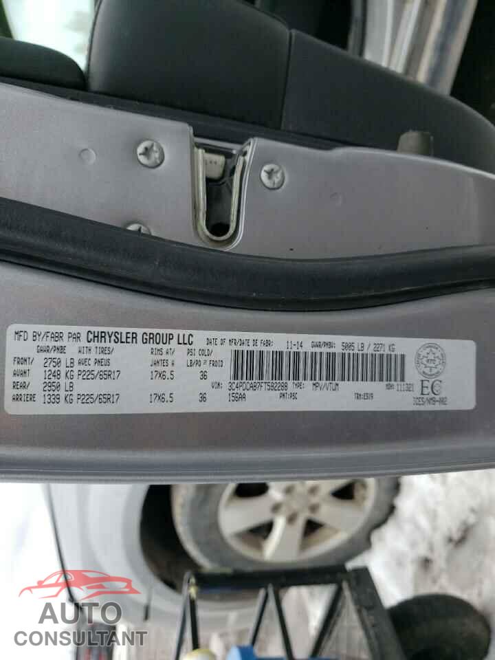 DODGE JOURNEY 2015 - 3C4PDCAB7FT582288