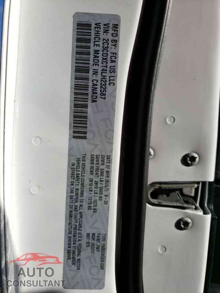 DODGE CHARGER 2020 - 2C3CDXCT4LH232587