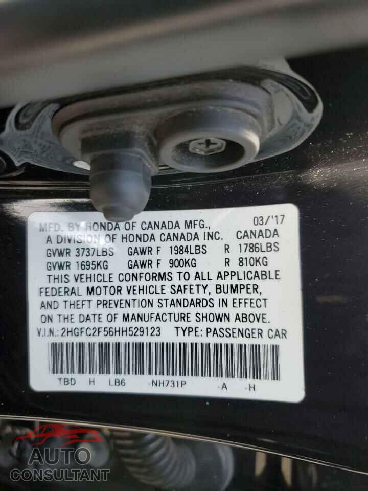 HONDA CIVIC 2017 - 2HGFC2F56HH529123