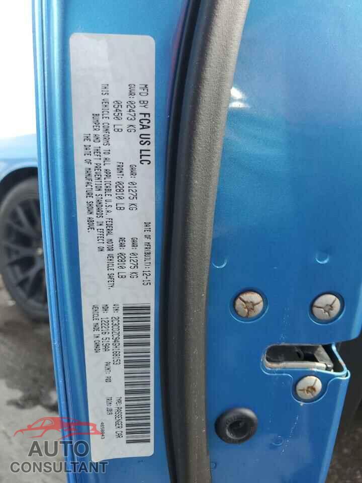 DODGE CHALLENGER 2016 - 2C3CDZC94GH168153
