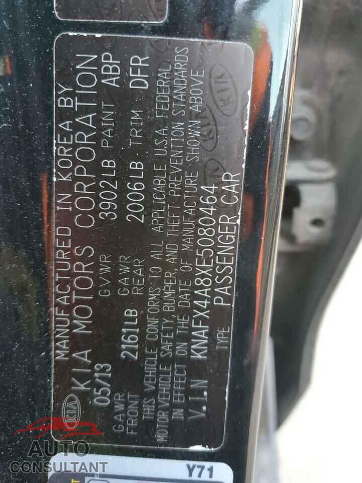 KIA FORTE 2014 - KNAFX4A8XE5080464