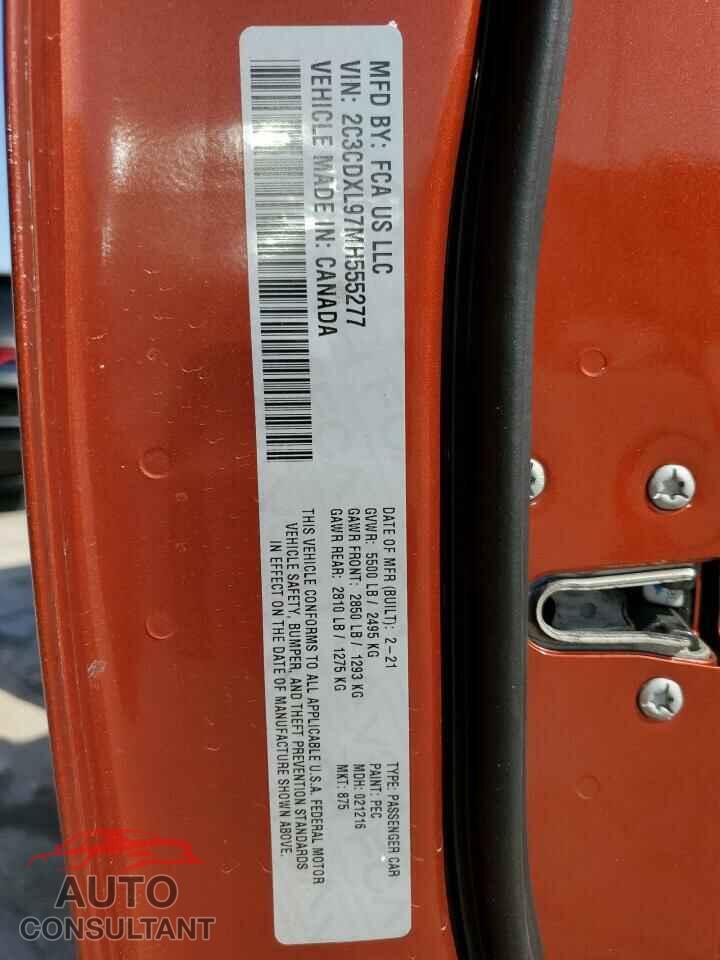 DODGE CHARGER 2021 - 2C3CDXL97MH555277