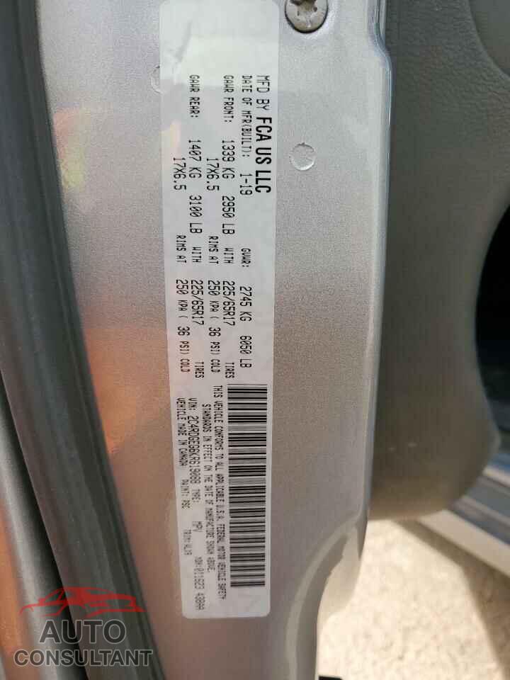 DODGE CARAVAN 2019 - 2C4RDGEG6KR619088