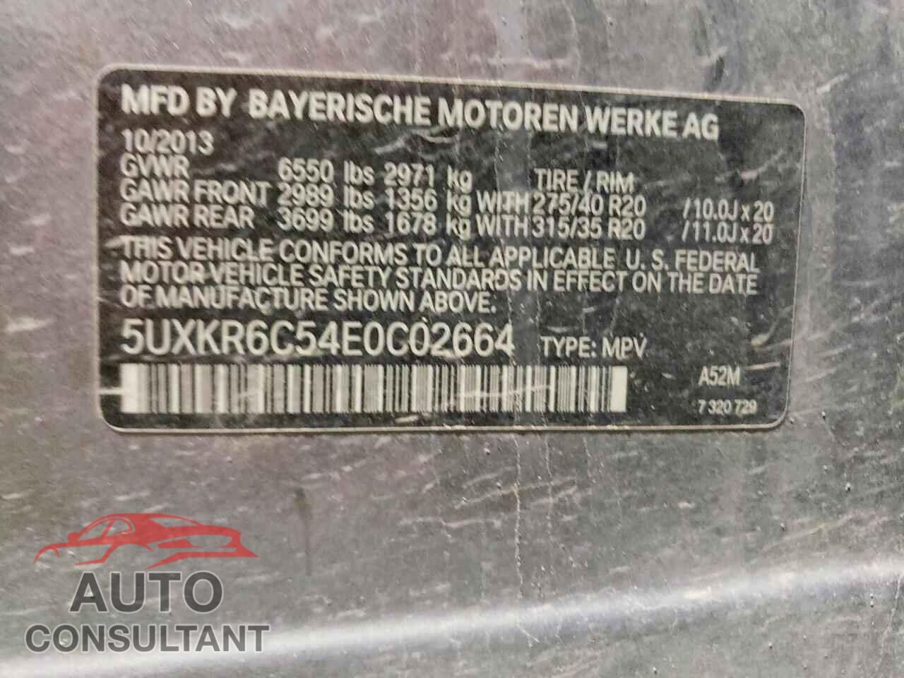 BMW X5 2014 - 5UXKR6C54E0C02664