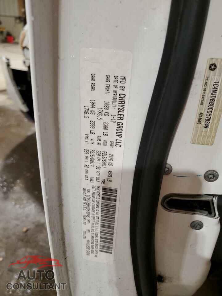 JEEP COMPASS 2012 - 1C4NJDBB0CD578346
