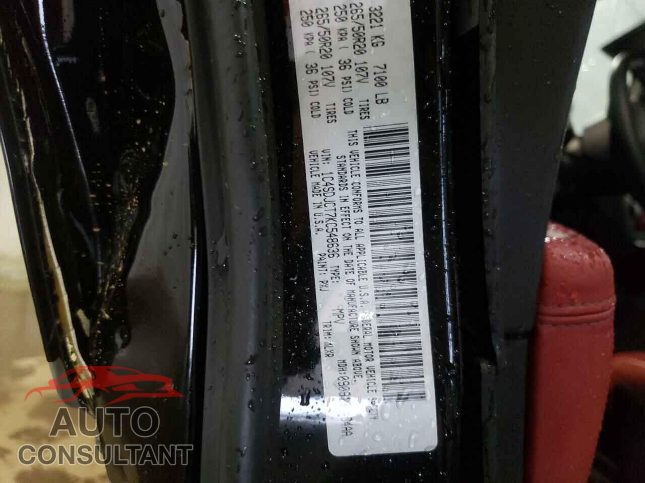 DODGE DURANGO 2019 - 1C4SDJCT7KC548636