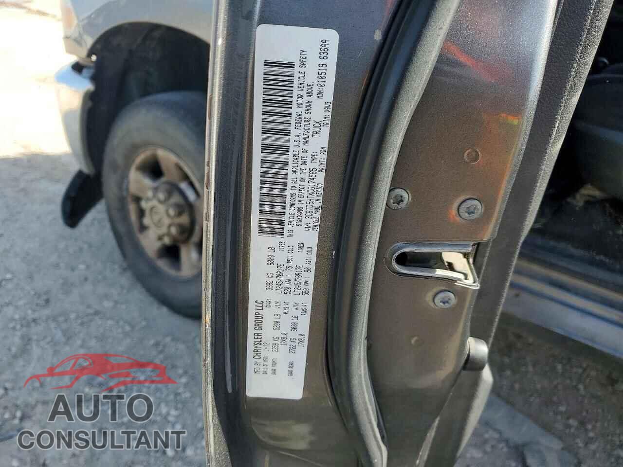 DODGE RAM 2500 2012 - 3C6TD5HTXCG174565