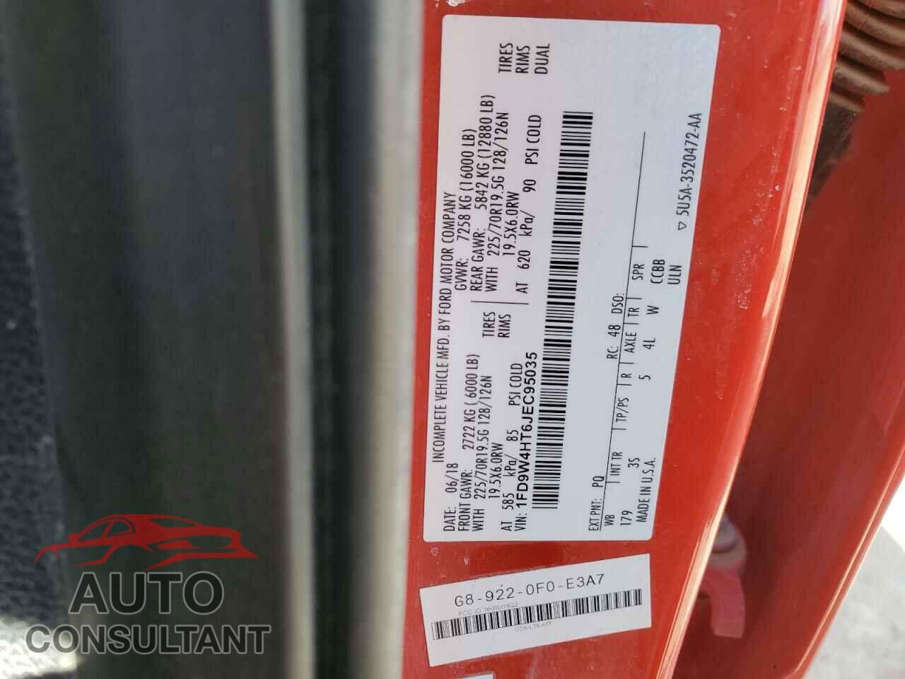 FORD F450 2018 - 1FD9W4HT6JEC95035