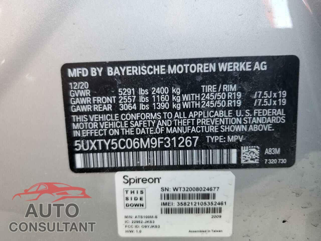 BMW X3 2021 - 5UXTY5C06M9F31267